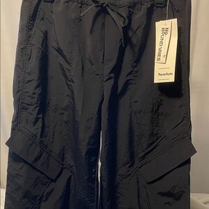 NEW No Boundaries Black Parachute Pants
